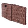 Tessa 3-Pc Woven Rope Basket Set; Foldable; Walnut