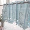 Swan - Translucent Short Kitchen Curtain Window Curtain Cafe Tier Curtain Gauze