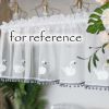 White Embroidered Swan Half Curtain Tassel Short Valance Partition Curtain Doorway Decoration Tier Cafe Curtain,59x15 inch