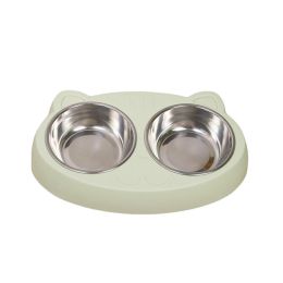 Pet Feeder Bowls for Puppy Medium Dogs Cats (Color: green)